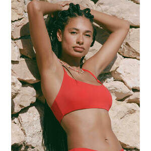 Andie The Maui Bikini Top - Flat - Cherry Red Size SCHERRY RED / S